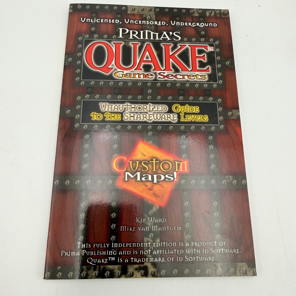 Prima Quake Game Secrets Unauthorized Guide Shareware Levels PC 1996 Strategy